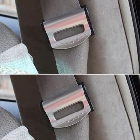 img 3 attached to 🚗 ZLMC Car Seatbelt Adjuster Clip: Universal Plastic Lock Strap Clamp for Safe and Comfortable Shoulder Neck Fit - Silver ZLMC