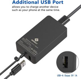 img 1 attached to 💡 E EGOWAY 44W Surface Pro Charger with 6ft Power Cord - Compatible with Surface Pro X 7 6 5 Surface Laptop 3 2 1 Surface Go Surface Book - Quick Wall Plug Adapter