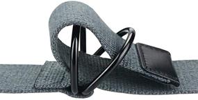 img 2 attached to 👗 Stylish and Durable Women's Canvas Black D-Ring Belt with Extra Men's Accessories