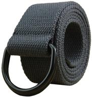 👗 stylish and durable women's canvas black d-ring belt with extra men's accessories logo