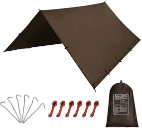 img 4 attached to Premium KALINCO Waterproof Camping Tarp Tent Hammock Rain Fly: Versatile 10X10FT/10X15FT Multifunctional Lightweight Tarp for Camping, Hiking, and Survival Shelter