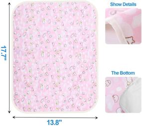 img 3 attached to 🐹 Premium Guinea Pig Cage Liner: 4 Pack Reusable Bedding Pads -Super Absorbent, Waterproof Food Mat for Hamster, Small Animals - kathson