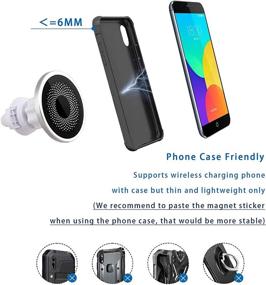 img 1 attached to 🧲 Magnetic Wireless Car Charger - 15W Fast Charger Phone Mount Holder with Air Vent Clamp - Compatible with iPhone 12/12 Pro/12 Pro Max/12 Mini/X/XR/11/11 Pro Max/11 Pro/8 - Includes Magnet Sticker