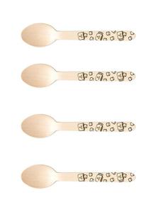 img 1 attached to 🍫 Perfect Stix-Sucre Shop Marshmallow Spoon - 48 Wooden Cutlery Spoons with Hot Cocoa Print for a Sweet Treat Experience (Pack of 48)