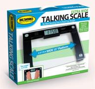 📊 jb5824 extra wide talking scale with visual and voice display - 550 pound maximum capacity - tamper glass - extra wide width - large lcd display - tap on and off auto function logo