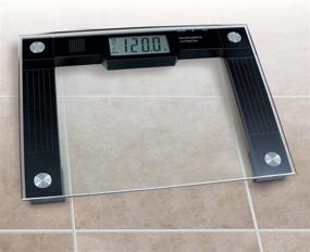 img 1 attached to 📊 JB5824 Extra Wide Talking Scale with Visual and Voice Display - 550 Pound Maximum Capacity - Tamper Glass - Extra Wide Width - Large LCD Display - Tap On and Off Auto Function