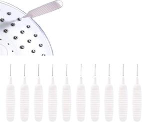 img 4 attached to 🧼 Ultimate Cleaning Solution: 10Pcs Mini Shower Head Cleaning Brush Set for Small Holes, Cell Phone & More!