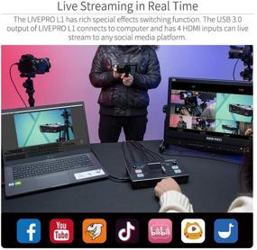 img 3 attached to 🎥 FEELWORLD LIVEPRO L1: Real Time Video Mixer Switcher for Multi Camera Production and Live Streaming