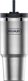 img 1 attached to 🥤 Stanley Adventure Reusable Vacuum Quencher Tumbler: Leak Proof Lid, Insulated Cup - Keeps Drinks Hot for 5.5 hours, Cold for 9 hours, and Icy for 40 hours - Available in 20, 30, and 40oz Sizes