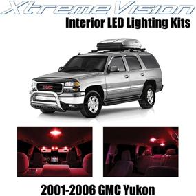 img 4 attached to Xtremevision Внутренние светодиодные огни для GMC Yukon 2001-2006 (18 штук) Красный набор внутренних светодиодных огней с инструментом для установки