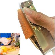 finger guard for cutting: ultimate finger protection for cheese graters, mandoline slicers, and vegetable slicers - stainless steel kitchen gadget for safe grating & slicing logo