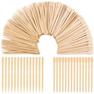 🌸 aneco 800 pieces hair eyebrow wax applicator sticks set - small wood spatulas for precise removal - 2 style options logo