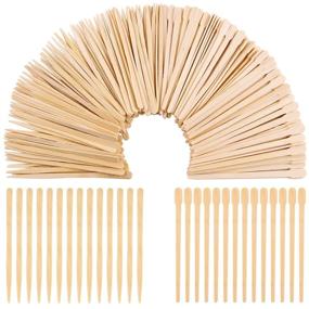 img 4 attached to 🌸 Aneco 800 Pieces Hair Eyebrow Wax Applicator Sticks Set - Small Wood Spatulas for Precise Removal - 2 Style Options