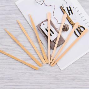 img 2 attached to 🌸 Aneco 800 Pieces Hair Eyebrow Wax Applicator Sticks Set - Small Wood Spatulas for Precise Removal - 2 Style Options