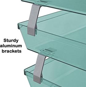 img 1 attached to 📂 Acrimet 4 Tier Side Load Plastic Desktop File Organizer - Clear Green Color Tray for Efficient Facility Organization