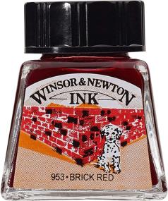 img 4 attached to 🎨 Яркое чернило для рисования Winsor & Newton в бутылке кирпичного красного оттенка - 14 мл