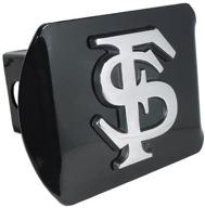 florida state university seminoles metal trailer hitch cover with chrome fs 🏈 emblem - perfect fit for 2 inch auto car truck receiver, ncaa college sports logo