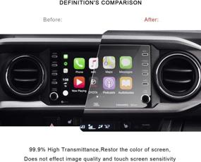 img 2 attached to 📱 [2 комплекта] Антибликовые защитные пленки для информационно-развлекательной системы (Infotainment) Tacoma, Corolla, CHR 2020 года - Защитное стекло для центрального сенсорного экрана PET