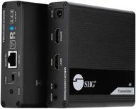 🔌 siig 4k hdmi extender 230ft with loop-out, hdmi 2.0 4k60 hdr balun: near zero latency, edid learning, arc & audio extractor, two-way ir – esd protection, metal construction, mounting kit logo