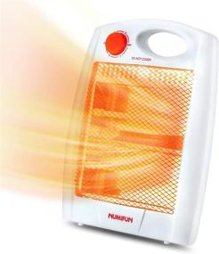 img 4 attached to 🔥 Portable Infrared Space Heater for Indoor Use – Radiant Quartz Heater with 2 Heat Settings, Instant Warm-up, Silent Operation; Perfect for Home Office, Bedroom. Includes Overheat & Tip-Over Protection.