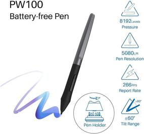 img 2 attached to 🖥️ HUION H610PRO V2 Graphic Drawing Tablet: 10x6-inch Digital Drawing Pad for Computer, Mac, Chromebook – 8192 Battery-Free Pen, Tilt Function, Glove, and 18 Nibs Included