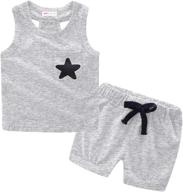 littlespring tracksuit summer cotton outfits boys' clothing ~ clothing sets logo