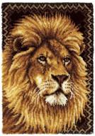 🦁 wonderart lion latch hook kit - 27x40 inch logo