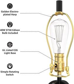 img 1 attached to SUNVIE Touch Control Table Lamp Set of 2: 3-Way Dimmable Bedside Lamps with USB Ports, Farmhouse Style for Living Room and Bedroom - Includes 4 Bulbs