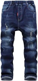 img 4 attached to LOKTARC Pull Ripped Distressed Stretch Boys' Clothing