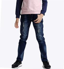 img 2 attached to LOKTARC Pull Ripped Distressed Stretch Boys' Clothing