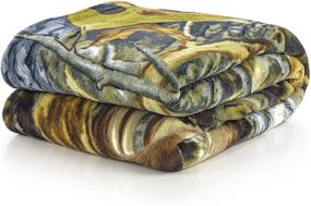img 2 attached to 🦌 Dawhud Direct Fleece Throw Blanket (Camo Buck Deer): Cozy Comfort with a Wild Twist!