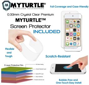 img 1 attached to MYTURTLE IPod Touch 7Th 6Th 5Th Generation Case Shockproof Hybrid Hard Silicone Shell Impact Cover With Screen Protector For IPod Touch 7 (2019) Portable Audio & Video