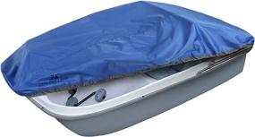 img 4 attached to 🛶 Waterproof Heavy Duty Outdoor 3 or 5 Person Paddle Boat Cover - Explore Land Pedal Boat Protector in Blue