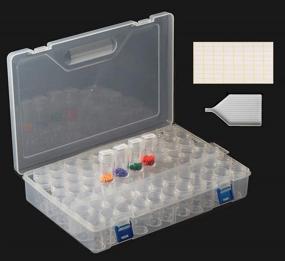 img 4 attached to 💎 Enhance Your Diamond Painting with PaintiCraft 60 Grids Diamond Storage Bottle: The Perfect Organizing Solution for Embroidery Stones and Beads