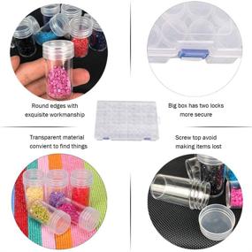 img 2 attached to 💎 Enhance Your Diamond Painting with PaintiCraft 60 Grids Diamond Storage Bottle: The Perfect Organizing Solution for Embroidery Stones and Beads