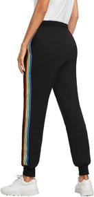 img 3 attached to SweatyRocks Women's Drawstring Waist Striped Side Jogger Sweatpants with Pocket: Stay Comfortable and Trendy All Day!