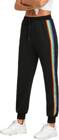 img 2 attached to SweatyRocks Women's Drawstring Waist Striped Side Jogger Sweatpants with Pocket: Stay Comfortable and Trendy All Day!