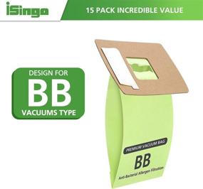 img 2 attached to 🧳 15-Pack of iSingo XL Buster B Vacuum Bags for Oreck Handheld Vacuum Series - PKBB12DW Compatible