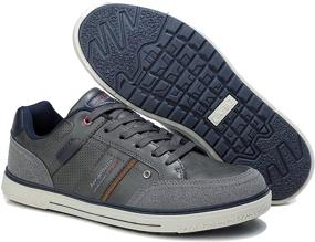 img 3 attached to Ultimate Comfort and Style: ARRIGO BELLO Walking PU Leather Sneakers