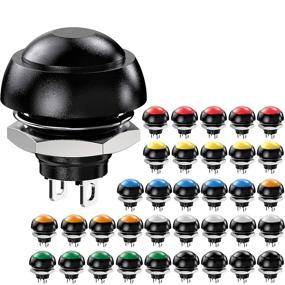 img 4 attached to DIYhz Waterproof Momentary Push Button Switch 12MM Normal Open(NO) Mini Micro Switch ON-Off 125V 3A 35PCS(7 Colors)