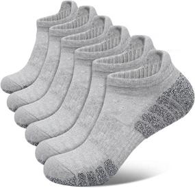 img 4 attached to Meinice Athletic Ankle Socks: Comfortable Low Cut Cushioned Running Tab Sports Socks for Men and Women (6 Pairs)