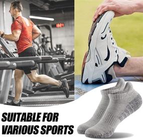 img 2 attached to Meinice Athletic Ankle Socks: Comfortable Low Cut Cushioned Running Tab Sports Socks for Men and Women (6 Pairs)