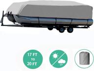 🚤 premium waterproof polyester trailerable pontoon boat cover - fits 17-20ft long & beam width up to 102in логотип