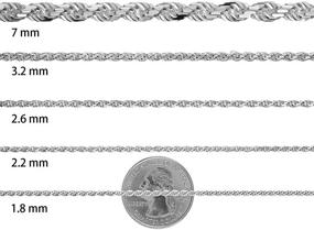 img 2 attached to 💍 2mm-7mm Sterling Silver Diamond-Cut Twisted Rope with .925 Sterling Silver