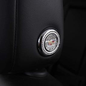 img 3 attached to 💎 Sparkling Silver Headrest Button Sticker: Decorate Your Cadillac ATS XTS CT6 CT5 XT4 XT5 XT6