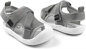 img 1 attached to Anti-Slip Aquatic Sandals: Lightweight Toddler Boys' Shoes for the Beach