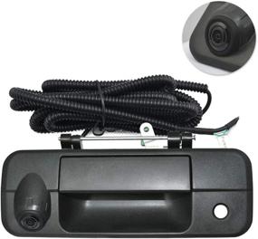 img 4 attached to 📷 Black Rear View Camera Backup Tailgate Handle Replacement for Toyota Tundra (2007-2013)