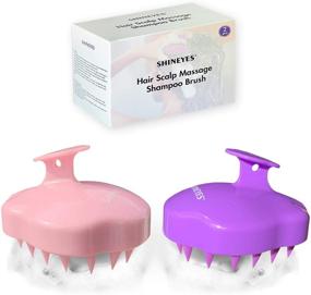 img 4 attached to 🌟 SHINEYES 2 Pack Hair Scalp Massager Shampoo Brushes - Soft Silicone Brushes for Hair Care, Cleaning, and Relaxation - Men, Women, Kids, and Pets - Massage Hair Scalp to Relieve Work Pressure