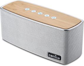 img 4 attached to 🔊 COMISO Bluetooth Speakers: Powerful 20W Wood Home Audio Wireless Speaker with Subwoofer Tweeters for Superior Bass Stereo Sound - Bluetooth 5.0, Handsfree Calling, 24H Playtime