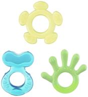 nuby 3 step soothing teether set: bpa free & colorful teethers! logo